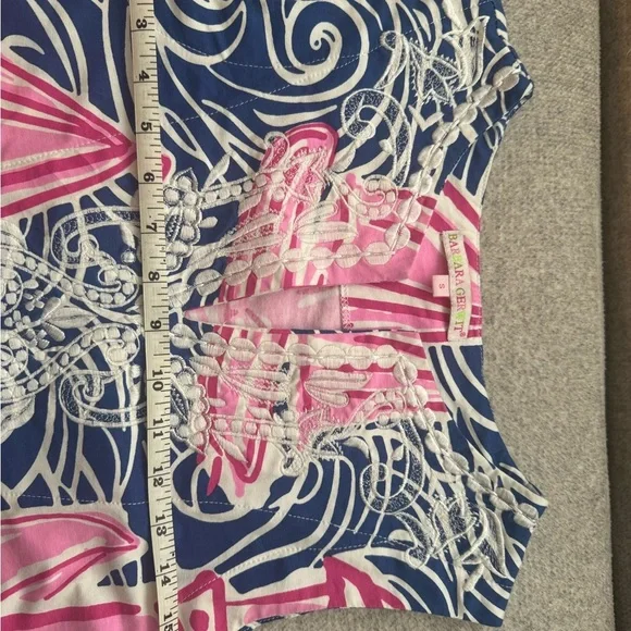 Barbara Gerwit Nautical Pink and Blue Sleeveless Dress Tropical Nautical - Picture 4 of 5